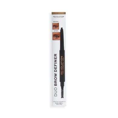 MAKEUP REVOLUTION DUO BROW DEFINER CRAYON A SOURCILS