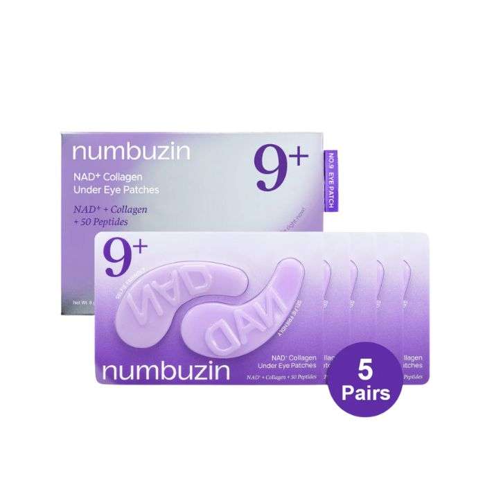 NUMBUZIN 9+ NAD + COLLAGEN UNDER EYE PATCHES PACK DE 5