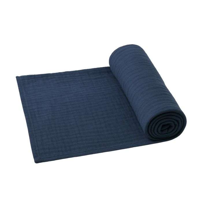 BAMBIDOU MAXI LANGE 100CM100CM GAZE BLEU MARINE