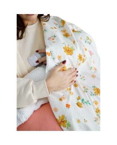 BAMBIDOU MAXI LANGE 100CM*100CM GAZE COTON FLEURS