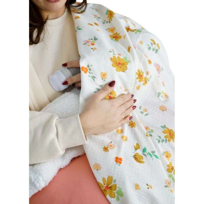 BAMBIDOU MAXI LANGE 100CM100CM GAZE COTON FLEURS