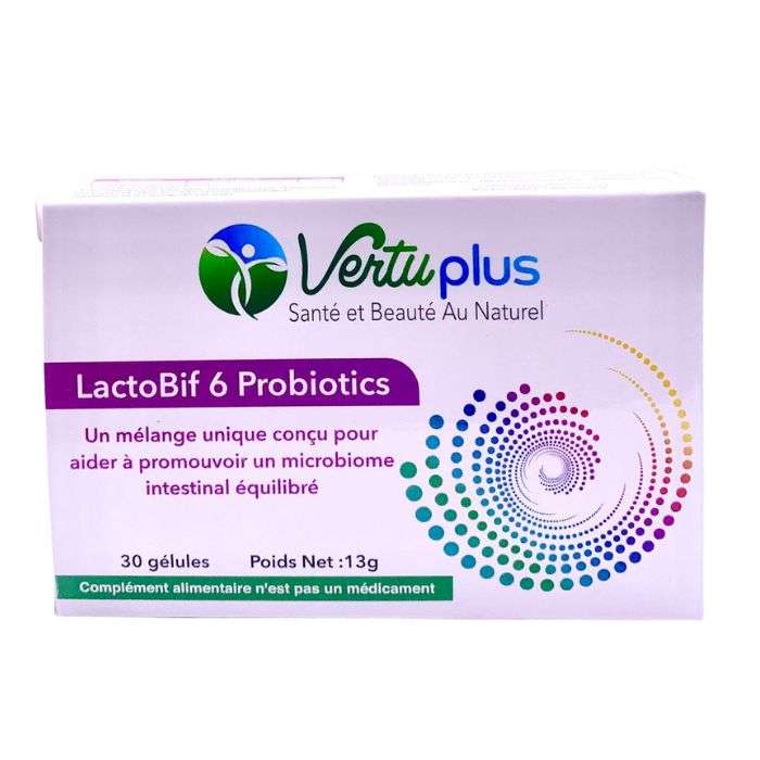 VERTUPLUSLACTOBIF 6 PROBIOTICS 30 GELULES