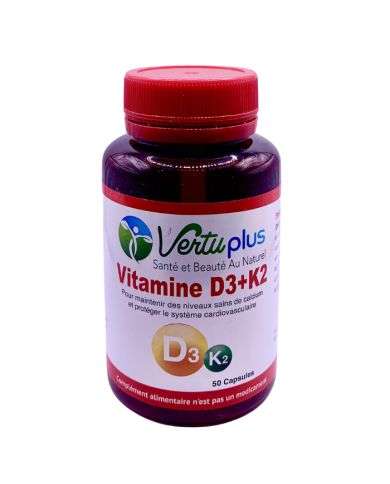 VERTUPLUS VITAMINE D3+K2 50 CAPSULES