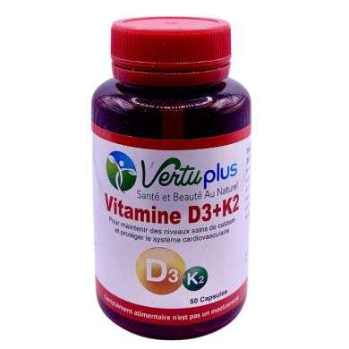 VERTUPLUS VITAMINE D3+K2 50 CAPSULES
