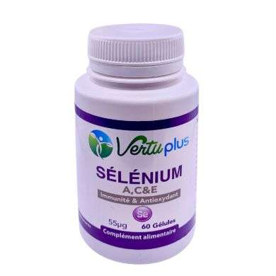 VERTUPLUS SELENIUM IMMUNITE ANTIOXYDANT 60 GELULES
