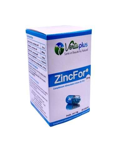VERTUPLUS ZINC FOR 15 MG 60 GELULES