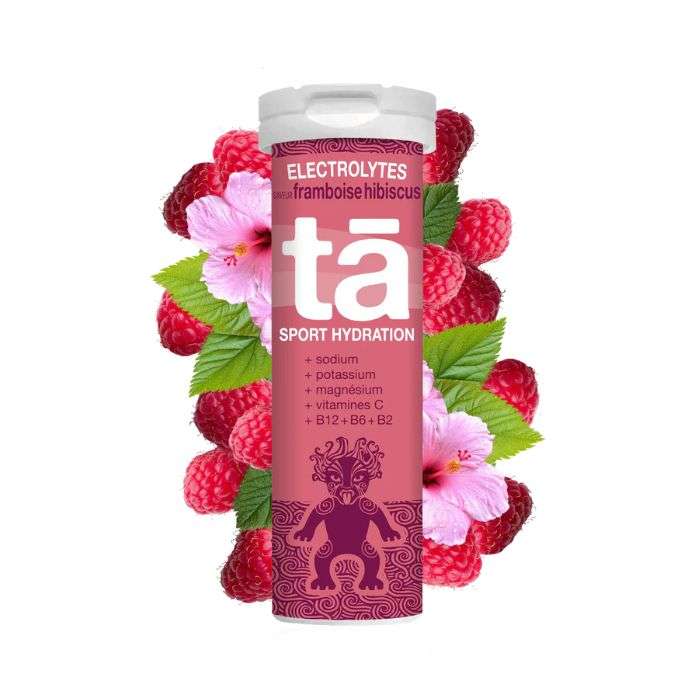 TA SPORT HYDRATATION ELECTROLYTES GOUT FRAMBOISE HIBISCUS 12 COMPRIMES EFFERVESCENT