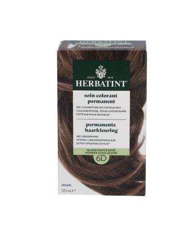 HERBATINT SOIN COLORANT PERMANENT 6D BLOND FONCE DORE 150 ML