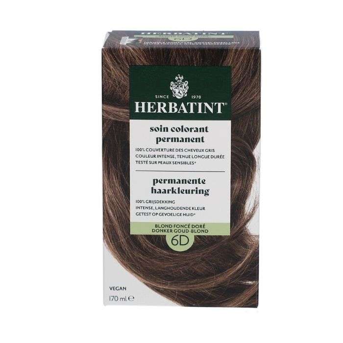 HERBATINT SOIN COLORANT PERMANENT 6D BLOND FONCE DORE 150 ML