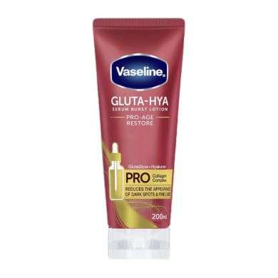 VASELINE GLUTA HYA SERUM BURST LOTION PRO AGE RESTORE 200ML