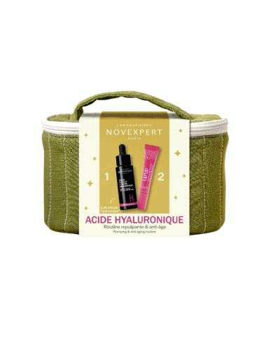 NOVEXPERT COFFRET SERUM BOOSTER A L ACIDE HYALURONIQUE + LIP UP SOIN VOLUMATEUR DE LEVRES OFFERT