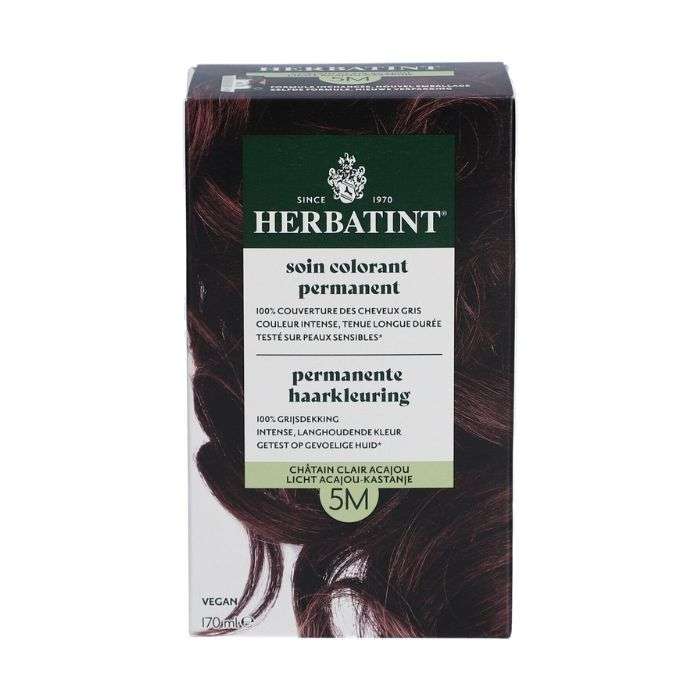 HERBATINT SOIN COLORANT PERMANENT 5 M CHATAIN CLAIR ACAJOU 170 ML