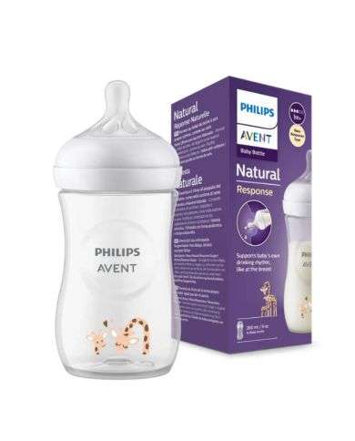 AVENT BIBERON NATURAL RESPONSE 260 ML 1M+MOTIF GIRAFE