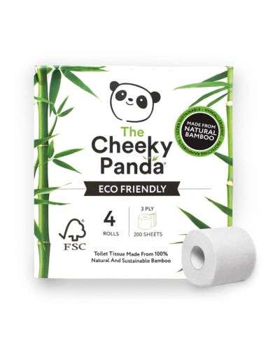 THE CHEEKY PANDA PAPIER TOILETTE EN ROULEU PACK DE 4
