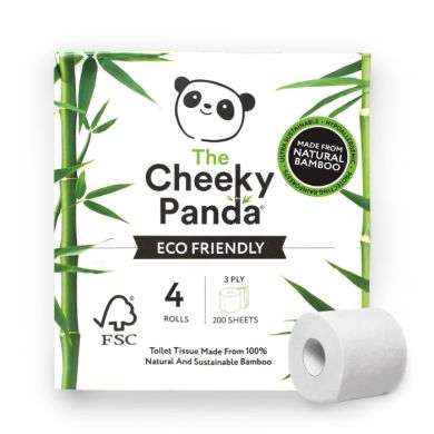 THE CHEEKY PANDA PAPIER TOILETTE EN ROULEU PACK DE 4