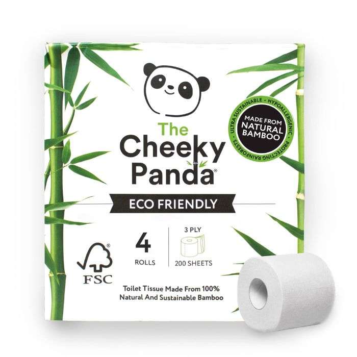 THE CHEEKY PANDA PAPIER TOILETTE EN ROULEU PACK DE 4
