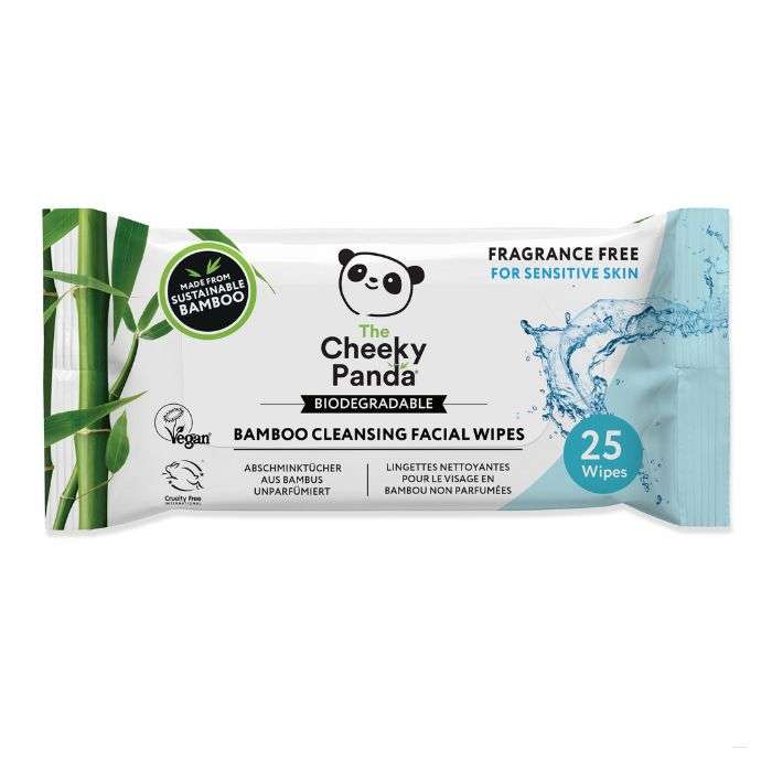 THE CHEEKY PANDA LINGETTES NETTOYANTES VISAGE NON PARFUME 25 UNITES