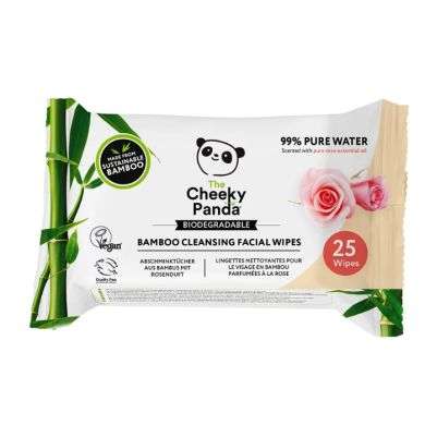 THE CHEEKY PANDA LINGETTES NETTOYANTES VISAGE ROSE 25 UNITES