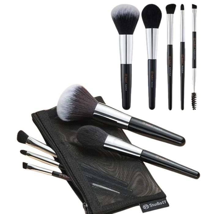 STUDIO17 ENSEMBLE DE PINCEAUX DE MAQUILLAGE PORTABLES