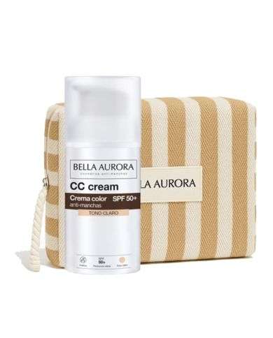 BELLA AURORA CC CREME ANTI TACHES SPF50 TEINTE CLAIRE + TROUSSE OFFERTE 