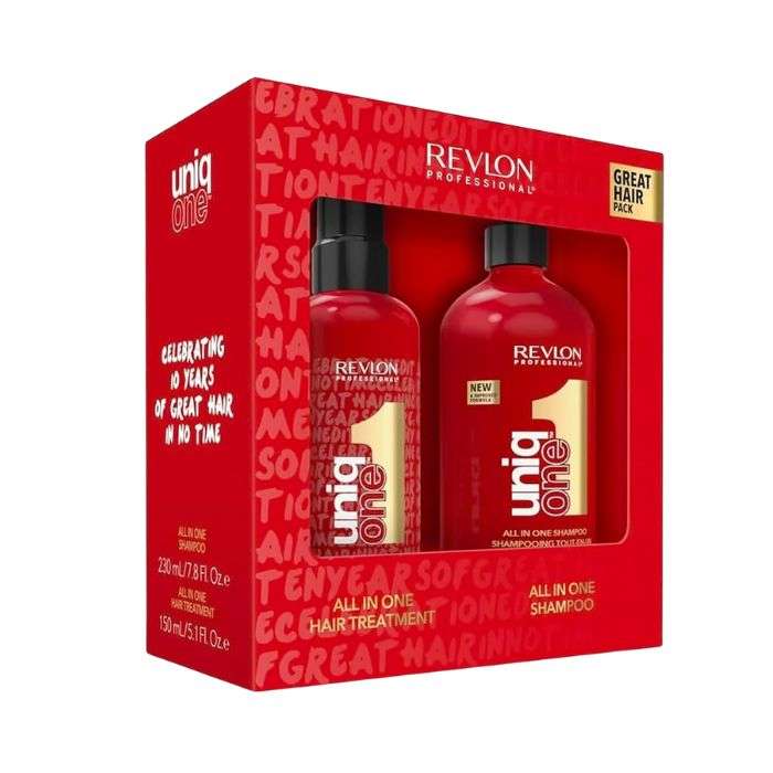 REVLON COFFRET UNIQ ONE ALL IN ONE SHAMPOOING 230ML + TRAITEMENT 150ML