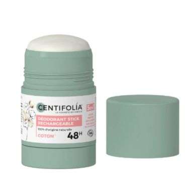 CENTIFOLIA DEODORANT STICK 48H RECHARGEABLE COTON