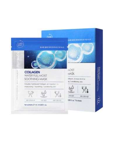 FARMSTAY COLLAGEN WATER MOIST SOOTHING MASK 10 SHEETS 27ML