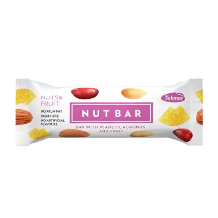 TEKMAR NUTBAR BARRE AUX CACAHUETES AMANDES ET FRUITS 40G