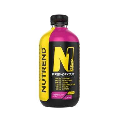 NUTREND N1 PRE WORKOUT BOISSON ENERGETIQUE GOUT TROPICAL 330ML