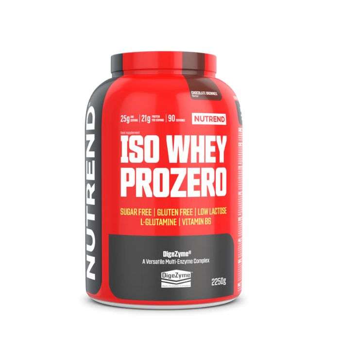 NUTREND ISO WHEY PROZERO 2250G GOUT BROWNIES AU CHOCOLAT 