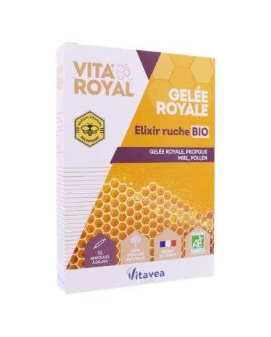 VITAVEA GELEE ROYAL ELIXIR RUCHE BIO 10 AMPOULES