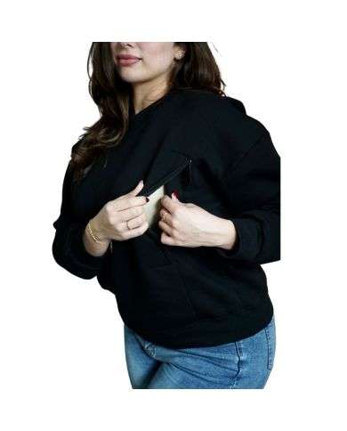 BAMBIDOU SWEAT D'ALLAITEMENT ET GROSSESSE NOIR 