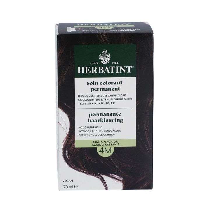 HERBATINT SOIN COLORANT PERMANENT 4M CHATAIN ACAJOU 150 ML