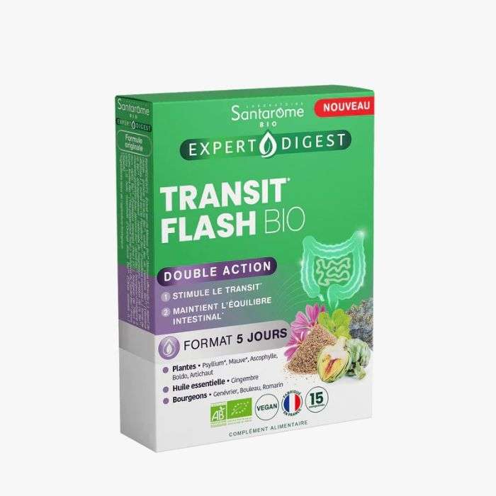 SANTAROME BIO TRANSIT FLASH BIO DOUBLE ACTION 15 COMPRIMES