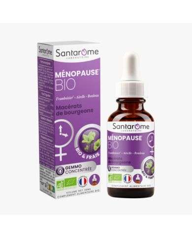 SANTAROME MENOPAUSE BIO GEMMO CONCENTREE MACERATS DE BOURGEONS 30 ML 