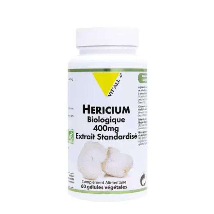 VIT'ALL+ HERICIUM BIOLOGIQUE EXTRAIT STANDARDISE 60 GELULES VEGETALES