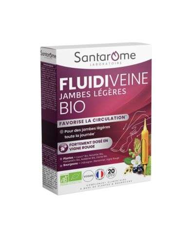 SANTAROME BIO JAMBES LEGERES 20 AMPOULES