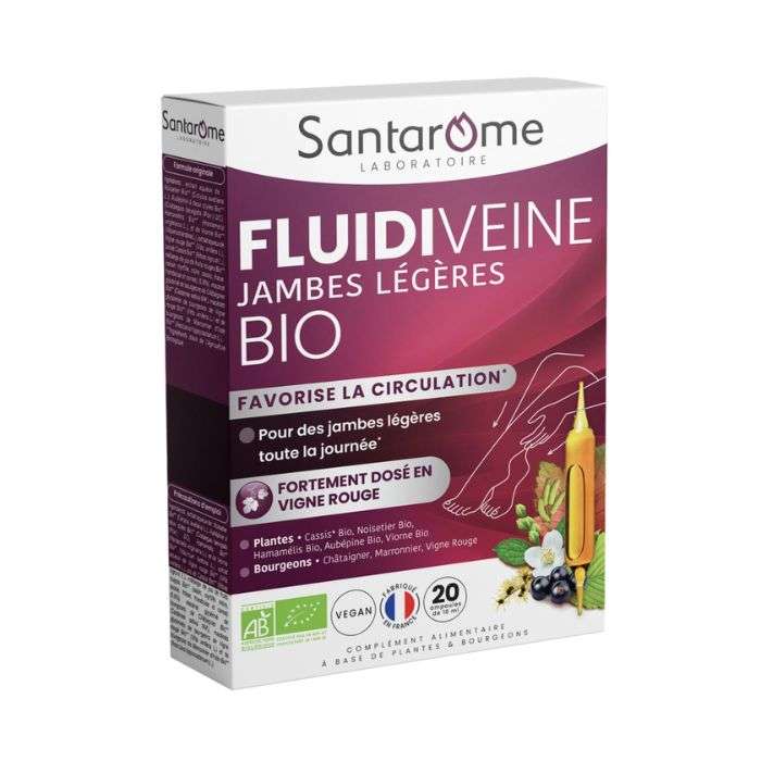 SANTAROME BIO JAMBES LEGERES 20 AMPOULES