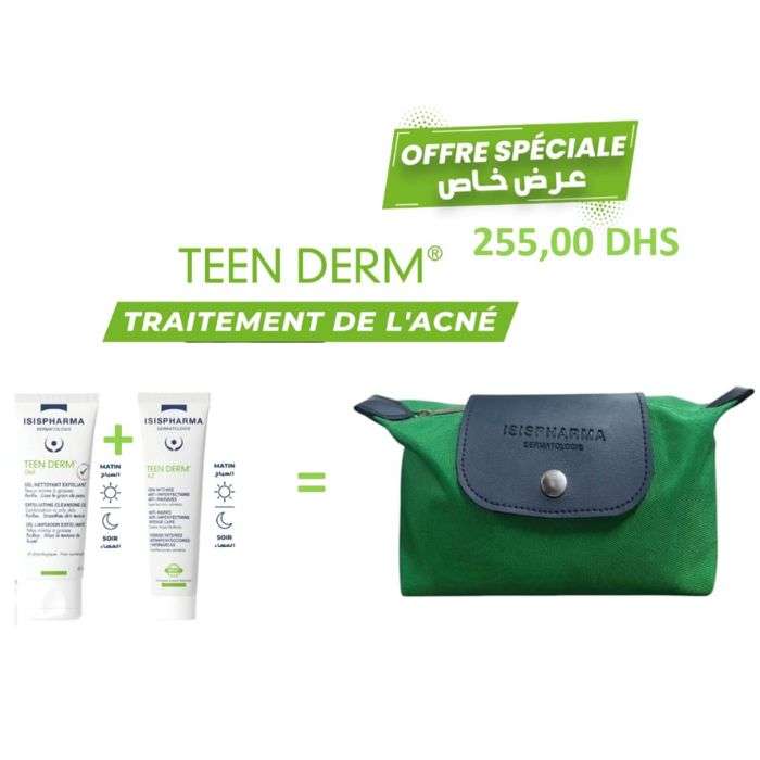 PACK ISISPHARMA TEEM DERM GEL NETTOYANT EXFOLIANT 40 ML + SOIN INTENSE ANTI-IMPERFACTIONS ANTI-MARQUES 30 ML 