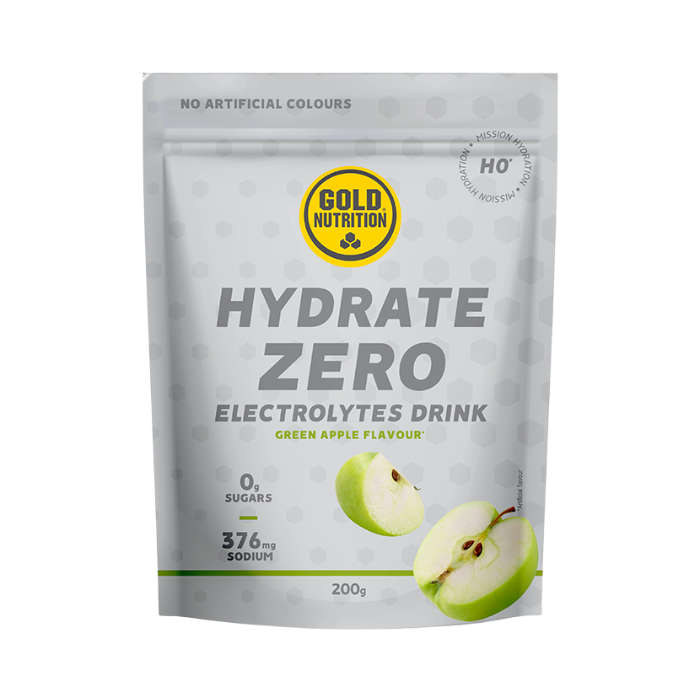 GOLD NUTRITION HO HYDRATE ZERO ELECTROLYTES DRINK GREEN APPLE FLAVOUR 200 G