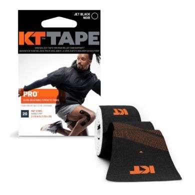 KT TAPE PRO ULTRA RESPIRANT TISSU SYNTHETIQUE 20 STRIPS JET BLACK