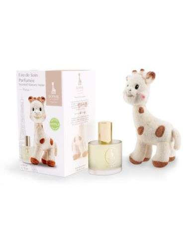 SOPHIE LA GIRAFE EAU DE SOIN PARFUMEE PARIS 0M+ 50 ML + SOPHIE JOUET PELUCHE DOUX 17 CM