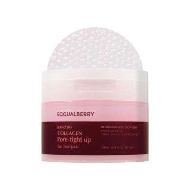 EQQAULBERRY COLLAGEN PORE TIGHT UP GEL TONER PADS