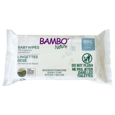 BAMBO NATURE LINGETTES BEBE 64 LINGETTES