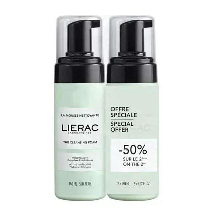 LIERAC OFFRE SPECIALE DUO MOUSSE NETTOYANTE 150 ML 