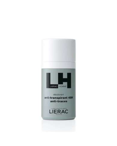 LIERAC HOMME DEODORANT ANTI TRANSPIRANT 48 H ANTI TRACES 50 ML