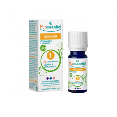 PURESSENTIEL Huile essentielle bio Géranium - flacon de 5 ml 