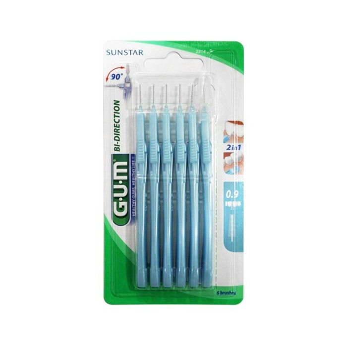 Gum Brossettes Interdentaires Bi Direction 0.9 mm réf 2314