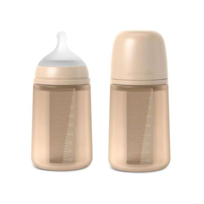 SUAVINEX SELECTION BIBERON SILICONE SX PRO ANTI COLIC +3M 240ML DEBIT MOYEN