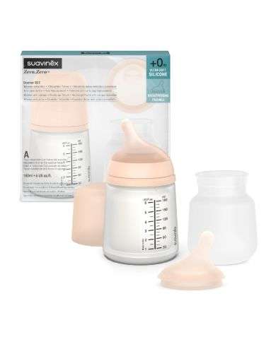 SUAVINEX STARTER SET ZERO ZERO DEBIT S ADAPTANT A LA SUCCION DU BEBE 180 ML +0M